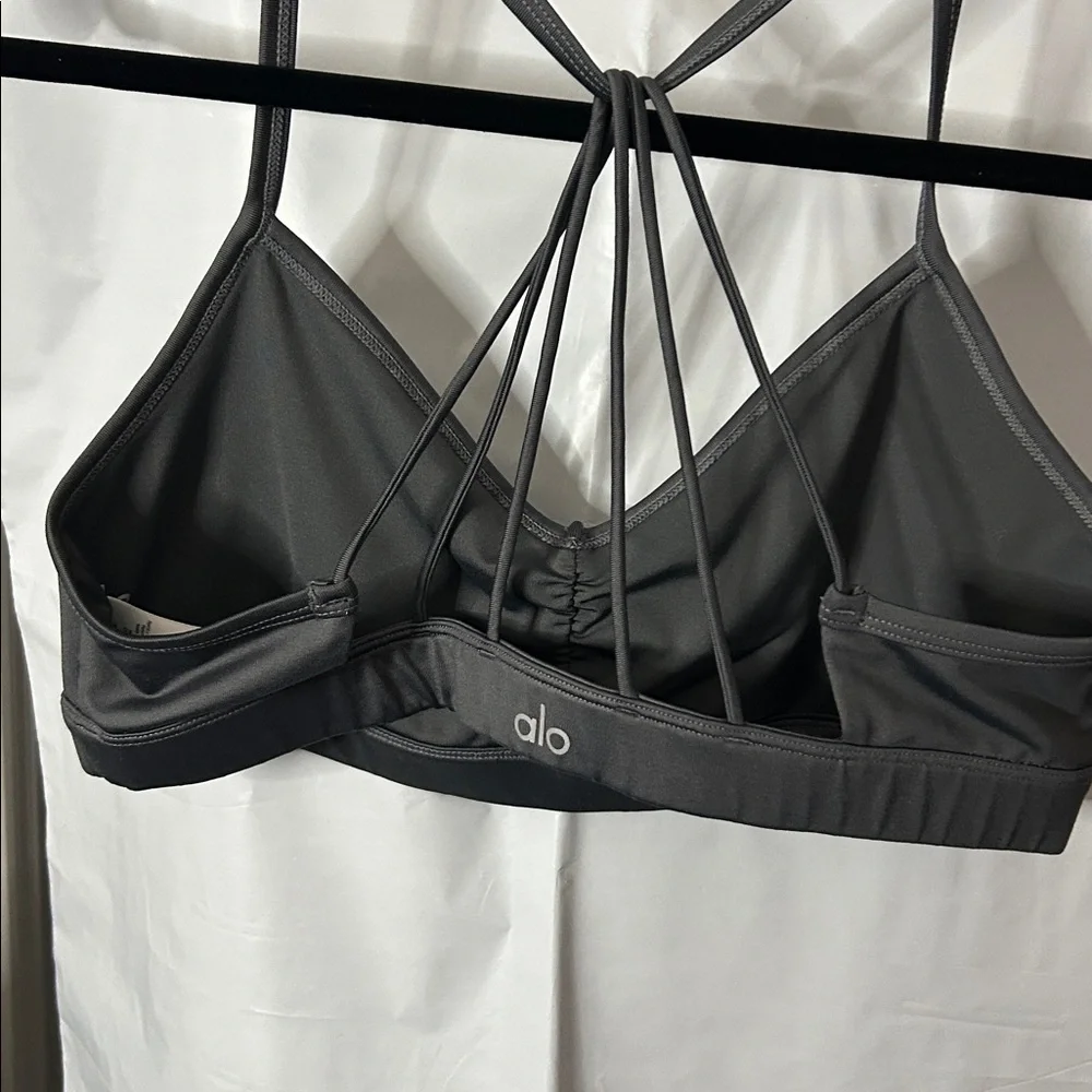 ALO YOGA EUC Gray Strappy Women's Bralette
